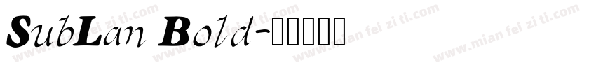 SubLan Bold字体转换